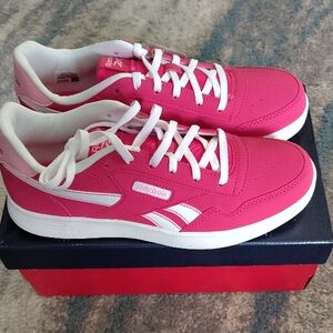 Reebok Women's Fuchsia and White Sneakers